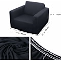 Miniatyrbild 3 av 5: Stretch Polyester Soffa Armchair Överdrag Dekor Vardagsrum Dammsäker Soffa Överdrag och Skydd (Svart)