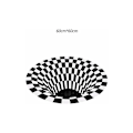 Miniatyrbillede 2 af 5: Rundt sort-hvidt gittertæppe, 3D Vortex Illusion-tæppe, 3D Vortex-tæppe til soveværelse og stue, 3D-gulvtæppe, Vortex Illusion-tæppe, geometrisk optisk tæppe-
