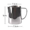 Miniatyrbillede 3 af 5: Mælkekande 350ml Rustfrit Stål Skummende Kande Træk Blomster Kaffe Kop Mælkeskummer Latte Art Mælkeskum Værktøj Kaffemaskine