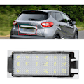 Miniatyrbillede 4 af 5: LED Nummerpladelys, 2 stk. LED Nummerpladelys Pærer, Super Lys CanBus Ingen Fejl Baglygter til Clio Espace Laguna Megane