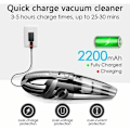 Miniatyrbillede 4 af 4: Kraftful håndholdt støvsuger uden ledning - 120W 2200mAh med våd- og tørfunktion, vaskbar filter og 5 dyser, genopladelig til hjemmet, bord osv.