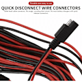 Pikkukuva 2 / 5: 4 kpl SAE-SAE-jatkokaapelia SAE-irrotusjohtosarja 3 jalkaa liitin, 18 AWG (4 kpl 3 jalkaa)