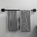 Miniatyrbillede 3 af 5: Badeværelses Håndklædeholder, Væghængt Håndklæde Stang (Sort, 50cm)