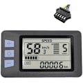 Miniatyrbild 1 av 5: P3H LCD-displaymätare Instrumentbräda 24V-60V Elcykelmätare Displaypanel för Elsparkcykel (SM-kontakt 5PIN)