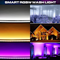 Miniatyrbild 3 av 5: Linjär projektor LED-list RGBCCT 36W Bluetooth RF-fjärrkontroll Ljusstark utomhuslampa IP66 220V Färgförändring--