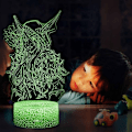 Miniatyrbild 4 av 4: Nattlampa 3D Illusion Lampa för World of Warcraft B 3D Nattlampa med Touch Fjärrkontroll 16 Färgväxlande Födelsedagspresent för Flickor och Pojkar [En