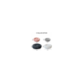 Miniatyrbillede 3 af 4: Dyre rede, grå og sort, rund plys, diameter 40cm, hvid-