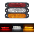 Miniatyrbillede 4 af 4: 2 stk - Røde Reflektor Sidemarkerlys Lastbil Trailer Caravan Lys 27LED