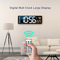 Miniatyrbild 3 av 5: 13 Tums Stor LED-Skärm Digital Väggklocka Bord Fjärrkontroll Väckarklocka Datum Vecka Timer Automatisk Dimmer Klocka-B