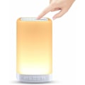Miniatyrbild 1 av 5: LED-sänglampa, touch-dimning, LED-nattlampa med 3 varma ljuseffekter, dimningslägen och 7 färger att ändra, USB-laddningsbar, Kan ansluta till B