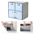 Miniatyrbild 2 av 5: 3 Galler Retractable Tyg Låda Kläder Artefakt Kläder Låda med Lock Non-Woven Fällbara Kläder Underkläder Låda Box ()