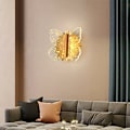 Miniatyrbillede 4 af 5: LED 8W Butterfly Vægslampe Dæmpbar Børneværelses Vægslampe Dreng Pige Soveværelse Sengelampe Akryl Indendørs Vægslys Natlys Guld Trappe