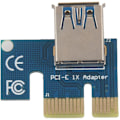 Pikkukuva 3 / 4: Sininen 60 cm sovitin kortti USB 3.0 PCI-E Express 1x - 16x jatkojohto virtajohto