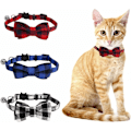 Miniatyrbild 1 av 5: Kattkrage, Klockkrage och Fluga med Säkerhetsspänne, Justerbara Kragar för Kattungar och Katter, Anti-Strangulerande Krage för Katter 3-pack
