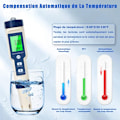 Miniatyrbillede 3 af 5: pH-Meter 5 i 1 med Salinitet, Temperatur, TDS, EC - Multifunktionel Tester med Høj Præcision, Vandafvisende, Automatisk Temperaturkompensation og Selvkalibrering