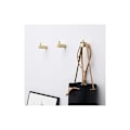 Miniatyrbillede 5 af 5: Sæt med 4 Børstet Messing Væghængte Krog 50mm x 12mm Guld Frakkekroge til Badeværelse Garderobe Håndklædeholder (L-Form)