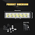 Miniatyrbilde 2 av 5: 2 stk LED arbeidslys, 6 tommer 18W mini søkelys 12V 24V lang rekkevidde LED frontlys vanntett for 4x4 terrengbil lastebil traktor SUV båt, 6000K