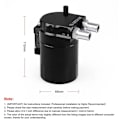 Miniatyrbillede 3 af 5: Universal Gløderørs Genopretning Motor Aluminium Tank Catch Can Separator 300Ml Sort