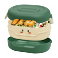 Pikkukuva 2 / 5: Bento-lounasrasia lapsille, vuotamaton BPA-vapaa Bento-lounasrasia, mikroaaltouunissa kestävä, aterianvalmistusrasia (vihreä)