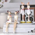 Miniatyrbillede 4 af 5: Smukke harpiks håndværk fe figurer eventyr statue siddende statue kunst skrivebord fe bryllup dekoration B
