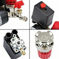 Miniatyrbillede 4 af 5: Luftkompressor trykføler ventil trykføler luftkompressor med trykmåler regulator..