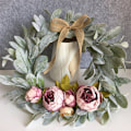 Miniatyrbilde 3 av 5: Peony Kunstige Blomsterkranser Dør Perfekt Kvalitet Simulering Simulering Blomsterkrans for Bryllupsdekorasjon