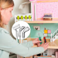 Miniatyrbild 3 av 5: 3 Set Miniatyrdockhustillbehör Golfklubbor Sport Mini Klubbmodell för 1:12 Skala Dekorationer