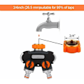 Miniatyrbillede 4 af 5: 2-vejs splitter, slange splitter have splitter justerbar og låsbar vandstrøm, fordeler til havevanding (3/4 europæisk gevind)