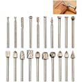 Miniatyrbillede 1 af 5: 20 stk. Rotationsfræsere Sæt Wolframkarbid Fræser Dør Fræsere, 1/8'' (3mm) Skaft Dremel Fræser Bits til DIY Træbearbejdning, Skæring, Gravering, Boring