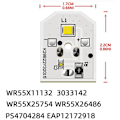 Pikkukuva 4 / 5: 3 kpl WR55X11132 LED-valolamppu jääkaappiin, korvaava WR55X25754 WR55X26486 WR55X30602 EAP12172918 AP6261806