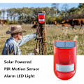 Miniatyrbillede 3 af 5: Solar Lydalarm Strobe Lys Blinkende Klar LED, IP65 Vandafvisende 110dB Høj Alarm Sikkerhedssystem til Hjem Villa Farm Lejlighed Gårdspladser, Hørbar og