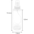 Miniatyrbillede 4 af 5: Pakke med 12 klare fine mist sprayflasker 120 ml (4oz) med pumpe sprayhætte, til rejser, æteriske olier, parfumer