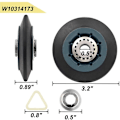 Miniatyrbild 2 av 5: 4-pack W10314173 torktumlare trumma rullar ersättning för torktumlare kompatibel med WPW10314173 torktumlare delar rulle trumma stöd kit
