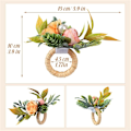 Miniatyrbilde 4 av 5: Serviettringer, 6-pak blomsterserviettholdere med perlebordringer for bryllup, fest, jul, høytid