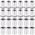 Miniatyrbilde 1 av 5: 60 stk 304 rustfritt stål nagelmutter M8 flat head blind mutter gjengede nagel nagelmutter for gjengede innsettings tang