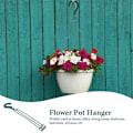 Miniatyrbild 5 av 5: 5 st plast hängande kedjor för planter, 360° roterbara hängande korgkrokar planterhållare blomkruka (grön)