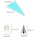 Miniatyrbilde 3 av 5: Delvis Pipet Dyser Sett Engangs Pipingposer 1 Silikon Pipingpose 1 Dyskonverter 14 Rustfrie Stål Dyser Silikon Pipingposer Cupcake D
