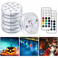 Miniatyrbillede 1 af 5: LED Pool Lampe Vandtæt LED Lys, Belysningstid 30-50 timer IP68 vandtæt 16 RGB Farver Skift Dekorative Lamper til Akvarier Bad, Vase, Pool