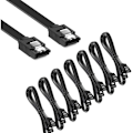 Miniatyrbild 1 av 5: 40cm SATA-datakabel 6,0 Gbps svarta ändar Plug in Serial SATA-hårddiskkabel SATA 3.0 SSD-datakabel