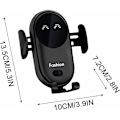 Miniatyrbilde 2 av 4: Trådløs induksjonsbillader, automatisk klemmende induksjonsbillader 360° rotasjon biltelefonladerklips for iPhone Samsung Huawei LG alle enheter