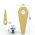 Miniatyrbilde 2 av 4: 18 stk. reserveblader for Bosch Titanium-tilbehør til robotgressklippere + 18 stk. skruer, reserveblad for robotgressklipperblad Kompatibel