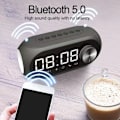 Miniatyrbilde 5 av 5: Soveromsvekkerklokke med farget nattlys, dobbel alarm, dimmer, lur-timer, FM-radio Svart