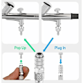Miniatyrbillede 5 af 5: Airbrush Hurtigkobling Adapter med 5 Han-fittings, 1/8 M-F