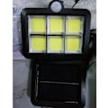 Miniatyrbilde 5 av 5: 120LED COB 3 moduser solcelledrevet sensor vegglampe fjernkontroll utendørs vanntett hage gårdsplass oppkjørselslampe