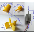 Miniatyrbillede 3 af 5: Mini Lodret Vindmølle Generator, Vindgenerator Motor Vindmølle DIY Turbine Model