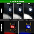 Miniatyrbillede 2 af 5: Genopladelig LED-projektør 30W 2500LM Byggeplads Projektør 6000mAh Trådløs LED-lys Udendørs LED-projektør Batteri Bærbar LED-projektør