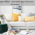 Miniatyrbild 3 av 5: Ryggstödspåslakan 2-pack Dekorativa Randiga Corduroy Rektangulära Kuddfodral Avlånga Kuddfodral för Soffa - 20 x 20 tum Solrosgul