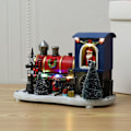 Miniatyrbilde 3 av 5: Juledekorasjoner Julenissen Kjører et Tog Kunsthåndverk i Harpiks LED-lys Julepynt
