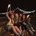 Pikkukuva 5 / 5: 10M 36kpl Lippuvirkku, Vintage-lippu Retro Kolmiolippu Koristelu Makuuhuoneen Syntymäpäiväjuhliin tai Hääkoristeluun, Valkoinen