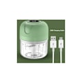Miniatyrbillede 4 af 5: -Elektrisk Kødhakker, Mini elektrisk hakkemaskine, 250 ml, elektrisk køkkenhakker med USB-oplader, løghakker med 3 knive